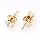 Brass Cubic Zirconia Pendant Necklaces & Stud Earrings Jeweley Sets SJEW-L154-13G-7