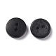 2穴  ココナッツボタン  フラットラウンド  ブラック  12~12.5x2~3mm  穴：1.5~1.8mm BUTT-C001-01B-1