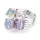 Cuentas de vidrio anillos y pendientes conjuntos de joyas SJEW-JS00934-2