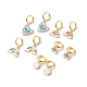 Colorful Alloy Enamel Dangle Hoop Earrings for Women EJEW-JE04776-1