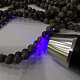 Brins de perles de syénite fluorescente naturelle (lueur sous la lumière uv) G-G789-02B-2