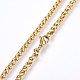 304 Stainless Steel Wheat Chain Necklaces NJEW-F227-05G-04-2