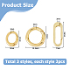 6 шт. 3 стиля латунных пружинных затворных колец KK-HS0015-07-2