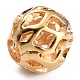 Long-Lasting Hollowed Plated Brass Beads KK-O133-003C-G-3