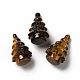 天然タイガーアイディスプレイ装飾  クリスマスツリー  38.5x24.5mm G-G997-E05-1