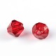 Faceted Bicone Transparent Acrylic Beads DBB6mm06-3