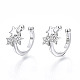 Brass Micro Pave Clear Cubic Zirconia Cuff Earrings EJEW-T046-23P-NF-1