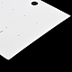 紙のピアスディスプレイカード  笑顔のプリントのイヤリングスタッド用ジュエリーディスプレイカード  ホワイト  正方形  8x8x0.05cm  穴：7mmと1mm  約100個/袋 CDIS-F007-06-4