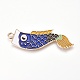 Pendentifs d'émail en alliage&nbsp;X-ENAM-O035-02G-1