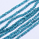 Faceted Rondelle Transparent Painted Glass Beads Strands X-DGLA-J001-C10-2mm-1