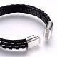 Braided Leather Cord Bracelets BJEW-F349-03P-02-4