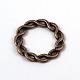 Tibetan Style Alloy Linking Rings PALLOY-ZN2186-AG-RS-1