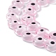 Chapelets de perles rondes de chalumeau manuelles de mauvais œil LAMP-L058-8mm-15-3