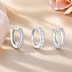 3 шт. элегантные серьги-кольца из стерлингового серебра с 925 прозрачными кубическими цирконами ZA0253-2-2
