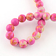 Dyed Natural Ocean White Jade Round Bead Strands G-R295-6mm-09-2