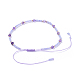Bracelets perlés tressés avec fil de nylon réglable BJEW-JB04376-4