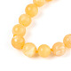 Круглый природных желтый нефрит бисером ожерелья NJEW-F327-02B-04-01-4