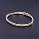 Shegrace bracelet en plaqué or rose véritable micro pave aaa JB242A-2
