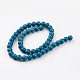 Backen gemalt natürliche mashan Jade runde Perle Stränge G-D779-12mm-M-3