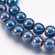 Chapelets de perles en hématite synthétique sans magnétiques G-I200-02-8mm-4