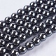 Chapelets de perles en hématite synthétique sans magnétiques G-H1623-6mm-1-1
