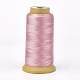 ポリエステル糸  カスタム織りジュエリー作りのために  ピンク  1.2mm  約170m /ロール NWIR-K023-1.2mm-05-1