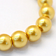 Baking Painted Pearlized Glass Pearl Round Bead Strands HY-Q003-6mm-31-2