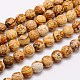 Chapelets de perles en jaspe avec images naturelles G-G542-8mm-08-1