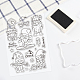 GLOBLELAND Summer Beach Clear Stamps Gnome Silicone Clear Stamp Seals for Cards Making DIY Scrapbooking Photo Journal Album Decoration DIY-WH0167-56-684-3
