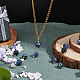 Sunnyclue 1 scatola 10 pezzi rotondi della pietra preziosa naturale charms sodalite perline di fascino con anelli in ottone dorato per collane bracciali orecchino creazione di gioielli forniture di avviamento G-SC0001-49E-5