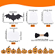 OLYCRAFT 8pcs 4 Style Basket Tags Acrylic Hanging Tags Ghost Pumpkin Bat Acrylic Organizer Hanging Labels with 1pc Jute Cord for Storage Bins Baskets Halloween Decotation DIY-OC0008-63-2
