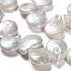 Hebras de perlas keshi de perlas barrocas naturales PEAR-S010-33-4