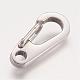 304 Stainless Steel Push Gate Snap Keychain Clasp Findings STAS-F086-01P-1
