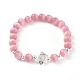 Oeil de chat bracelets de perles rondes BJEW-L037-13C-1
