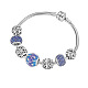 Bracelets européens bleu mystique en argent sterling tinysand TS-Set-026-18-1