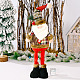 クリスマス布伸縮性立ち人形飾り  家庭用屋内テーブル装飾用  サンタクロース  120x80x400~500mm XMAS-PW0001-093A-1