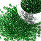 ガラスシードビーズ  トランスペアレント  ラウンド  濃い緑  8/0  3mm  穴：1mm  約2222個/100g X1-SEED-A004-3mm-7B-1