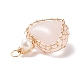 Ciondoli in quarzo rosa naturale e perle d'acqua dolce PALLOY-JF01661-01-3