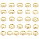 26Pcs 26 Style Initial Letter A~Z Clear Cubic Zirconia Adjustable Rings Set RJEW-Q781-17G-1