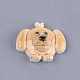 樹脂子犬カボション  ビーグル犬  ナバホホワイト  19x23x7.5mm X-RESI-T031-39-1