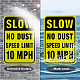 Globleland медленный без пыли ограничение скорости 10 миль в час 18x12 дюйма 40 мил алюминия удерживает низкий уровень пыли на грунтовых дорогах предупреждающий знак для дороги или улицы AJEW-GL0001-05D-03-5