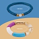 10pcs 10 bracelets extensibles perlés heishi en argile polymère faits à la main avec coeur BJEW-SW00036-03-2