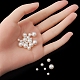 300 pièces 6 tailles abs en plastique imitation perle perles rondes MACR-YW0002-67-4