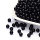 6MM Black Chunky Bubblegum Acrylic Round Solid Beads X-PAB702Y-7-1