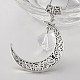 Antique Silver Plated Moon Alloy Big Pendants PALLOY-JF00082-01-2