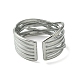 Criss cross 304 anello per polsino aperto in acciaio inossidabile RJEW-L110-005P-3