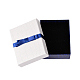 Rectangle Bowknot Ribbon Cardboard Jewelry Set Boxes with Velvet CBOX-N005-01-2