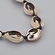Verstellbare Halsketten aus Kaurimuschel Perlen NJEW-JN02278-4