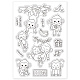 GLOBLELAND Birthday Theme Clear Stamps Monkey Banana Gift Silicone Clear Stamp Seals for Cards Making DIY Scrapbooking Photo Journal Album Decor Craft DIY-WH0167-56-627-8