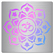 Gorgecraft 6.3 pouce pochoirs mandala réutilisables symbole chakra pochoir yoga méditation modèles de décoration en acier inoxydable outil de journal pour peindre sur un mur en bois DIY-WH0238-085-1